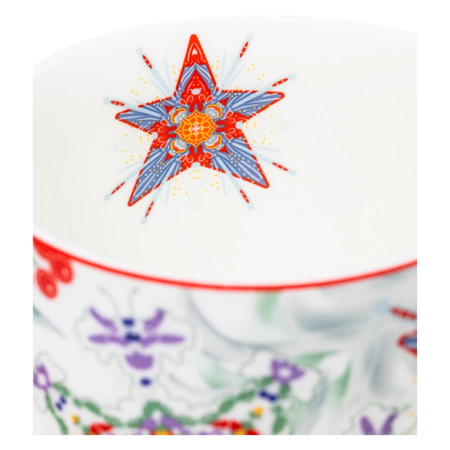 Чашка чайная с блюдцем Mix&Match Home Счастливая Звезда, фарфор