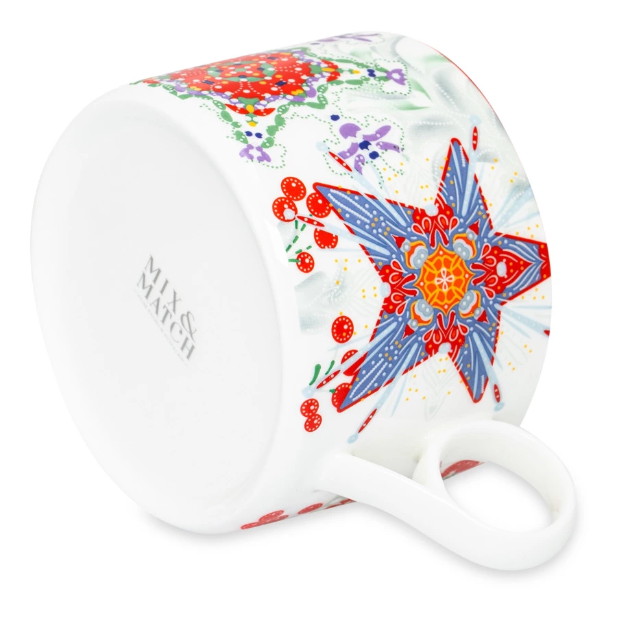 Чашка чайная с блюдцем Mix&Match Home Счастливая Звезда, фарфор