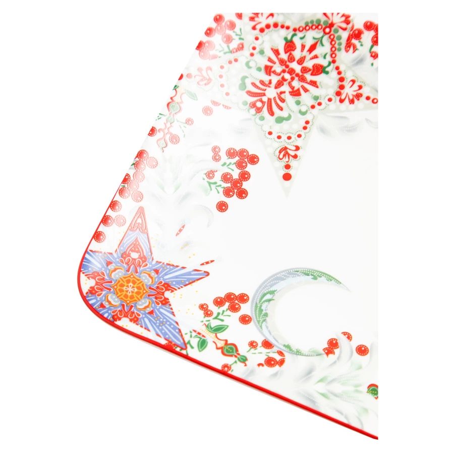 Блюдо прямоугольное Mix&Match Home Счастливая Звезда 38х17 см, фарфор