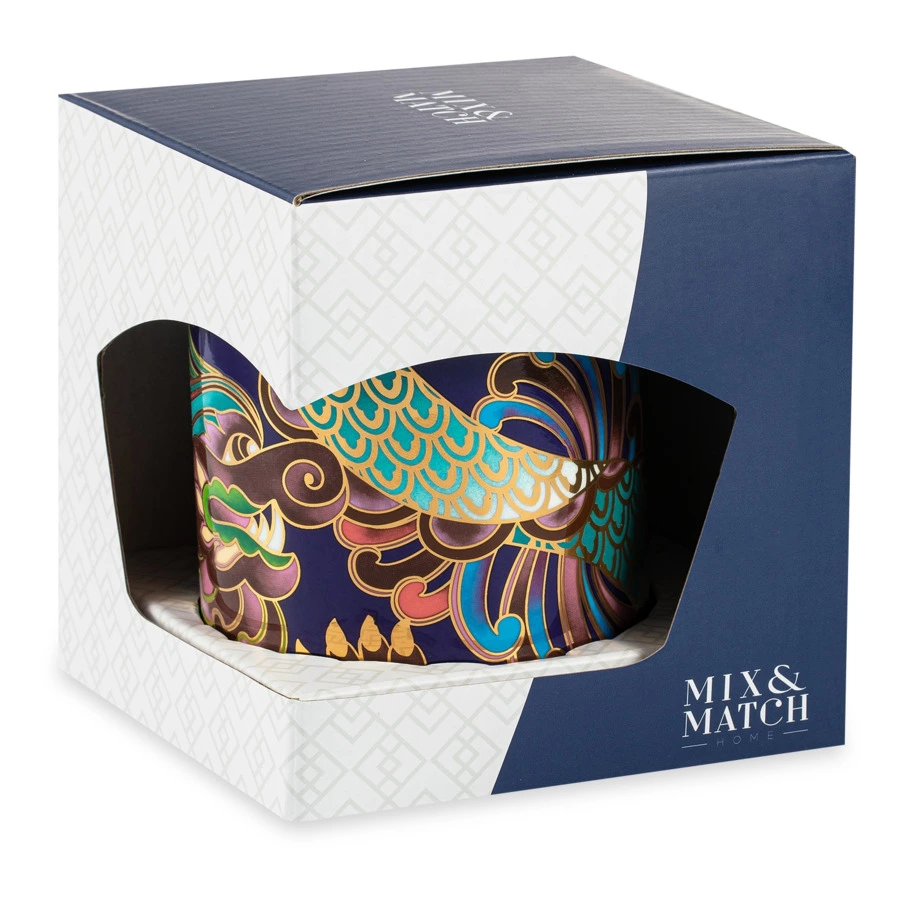 Кружка с крышкой Mix&Match Home Волшебный Дракон 350 мл, фарфор, фиолетовая