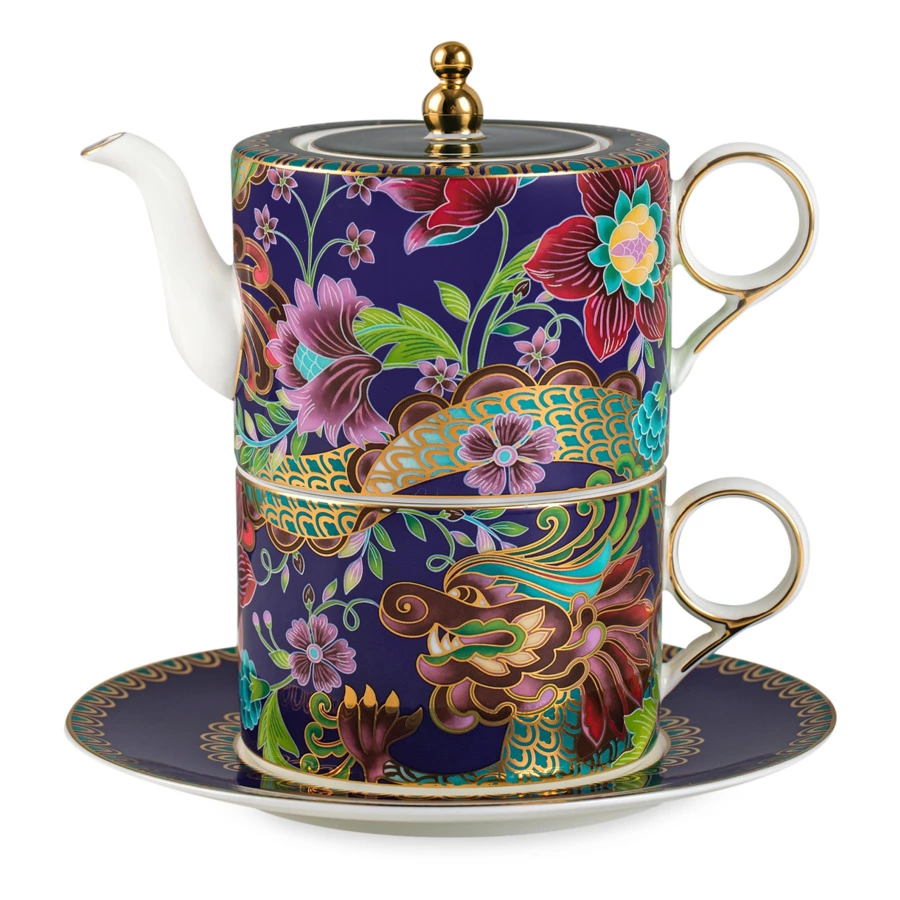 Набор Эгоист Mix&Match Home Волшебный Дракон, чайник 300 мл, чашка чайная 200 мл, блюдце 16 см