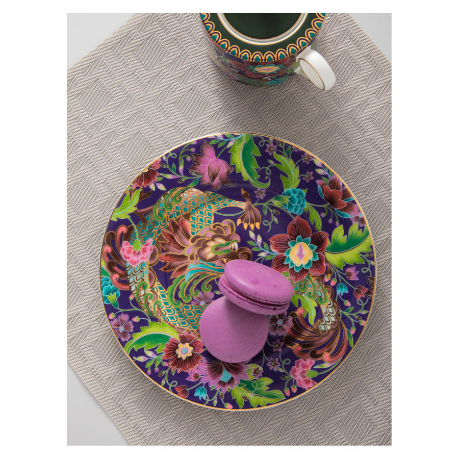 Набор тарелок десертных Mix&Match Home Волшебный Дракон 20,5 см, 2 шт, фарфор, фиолетовый