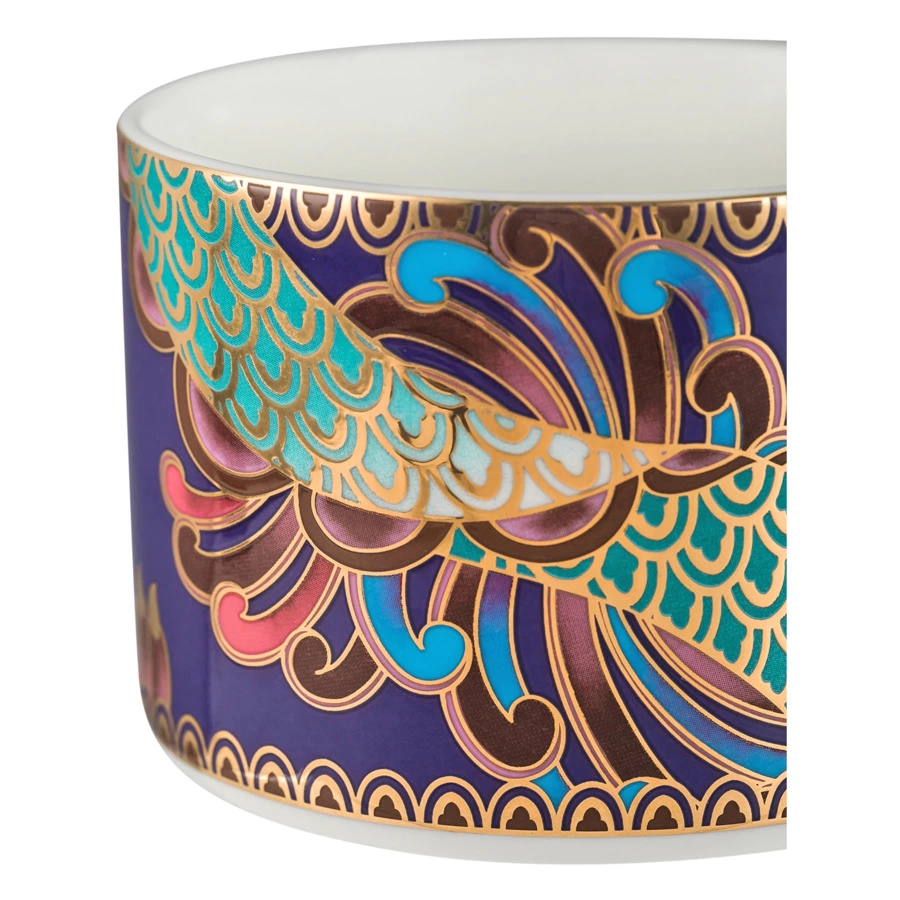 Чашка чайная с блюдцем Mix&Match Home Волшебный Дракон, фарфор, фиолетовая