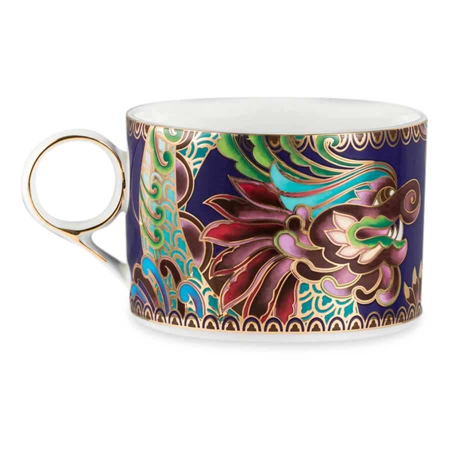 Чашка чайная с блюдцем Mix&Match Home Волшебный Дракон, фарфор, фиолетовая