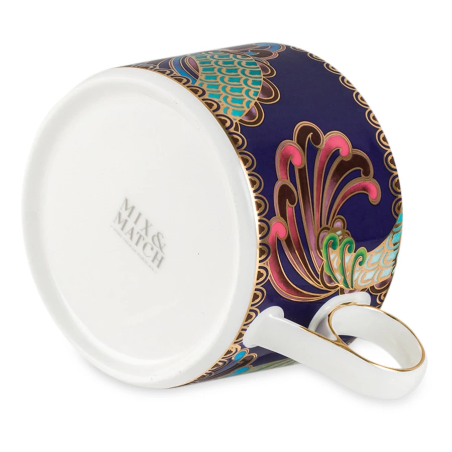 Чашка чайная с блюдцем Mix&Match Home Волшебный Дракон, фарфор, фиолетовая