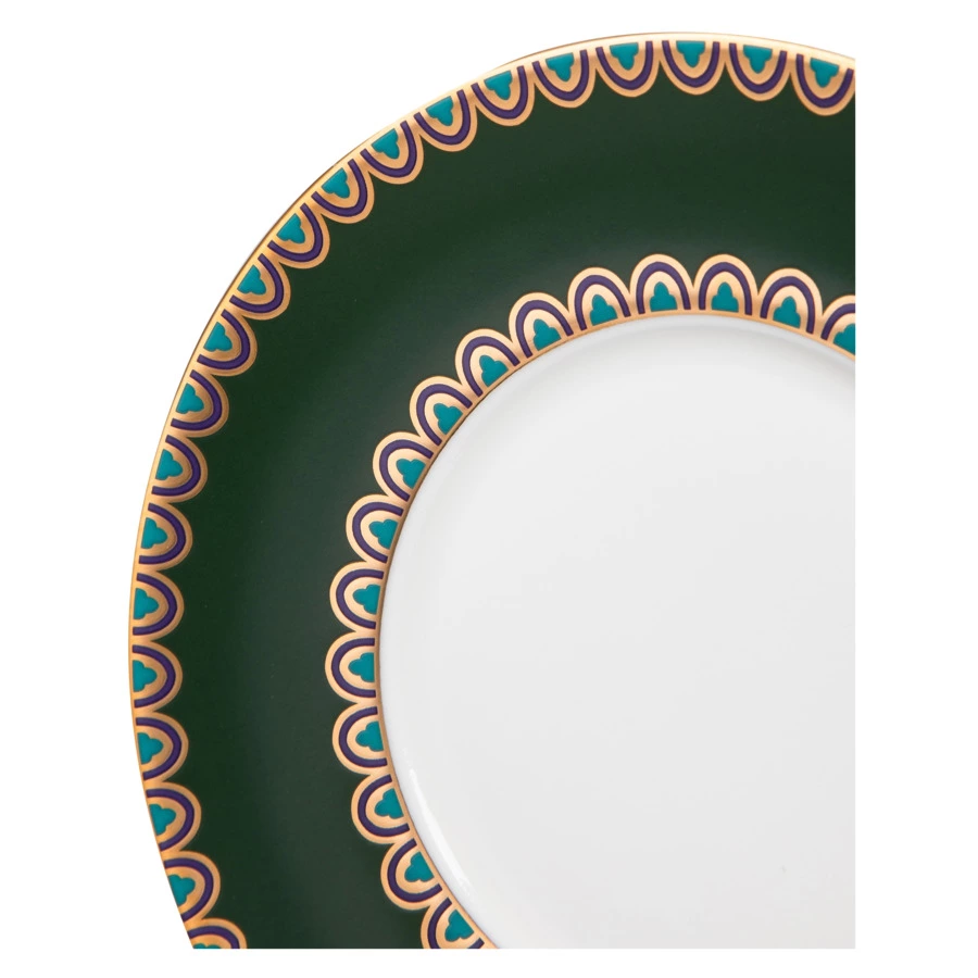 Чашка чайная с блюдцем Mix&Match Home Волшебный Дракон, фарфор, зеленая