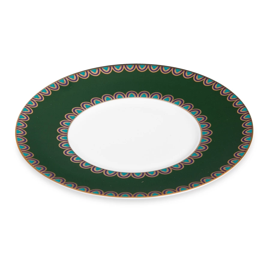 Чашка чайная с блюдцем Mix&Match Home Волшебный Дракон, фарфор, зеленая