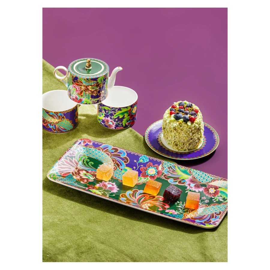 Блюдо прямоугольное Mix&Match Home Волшебный Дракон 38х17 см, фарфор