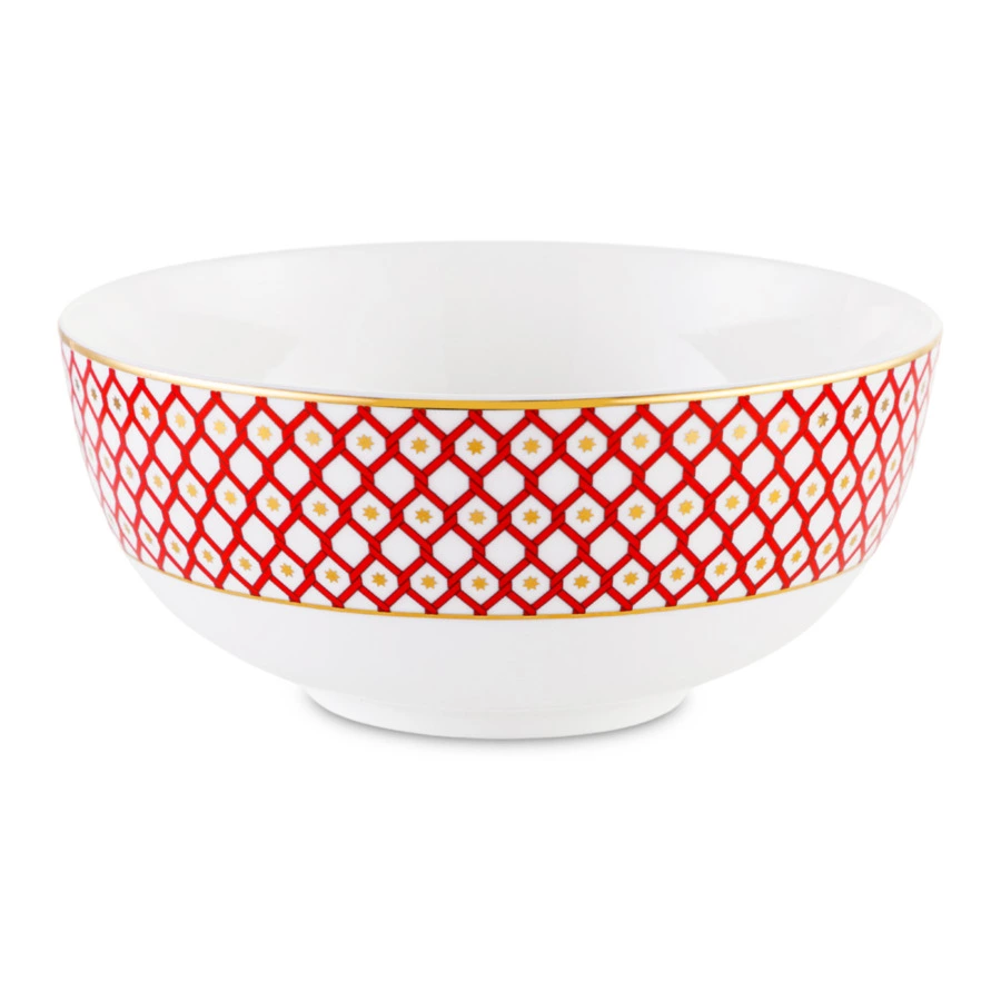 Салатник порционный ИФЗ Восточная Скарлетт-1 16 см, фарфор костяной