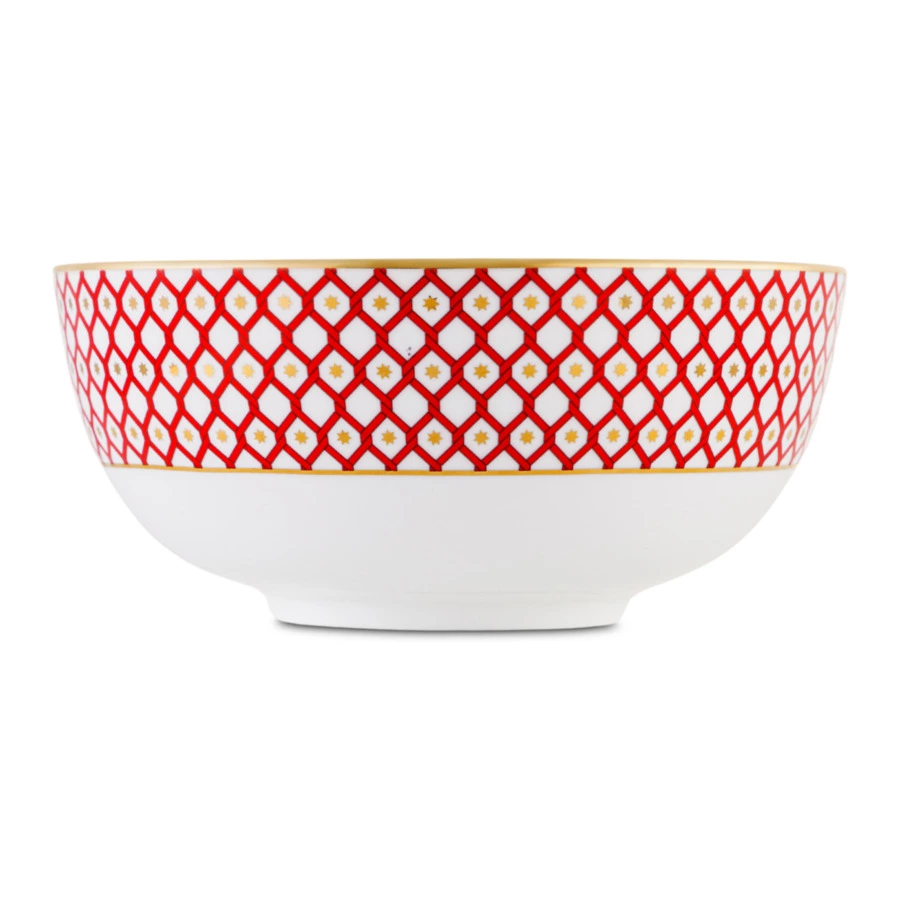 Салатник порционный ИФЗ Восточная Скарлетт-1 16 см, фарфор костяной