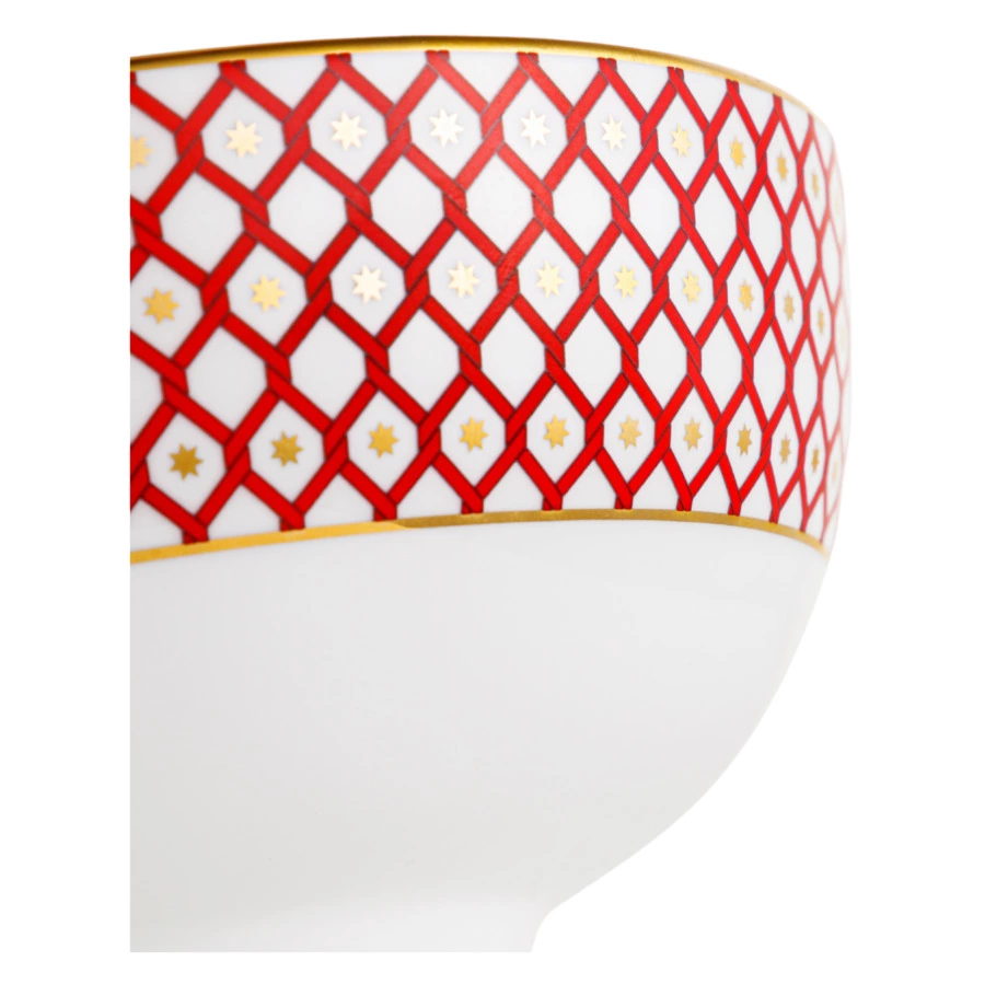 Салатник порционный ИФЗ Восточная Скарлетт-1 16 см, фарфор костяной