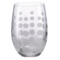 Стакан для воды Mikasa Cheers 480 мл, хрустальное стекло, серебристый декор, круги