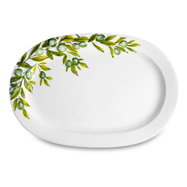 Блюдо овальное Edelweiss Оливки 43х30х4 см, керамика