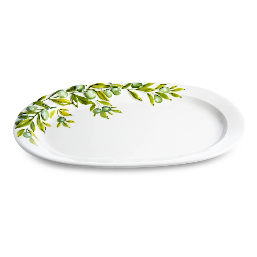 Блюдо овальное Edelweiss Оливки 43х30х4 см, керамика