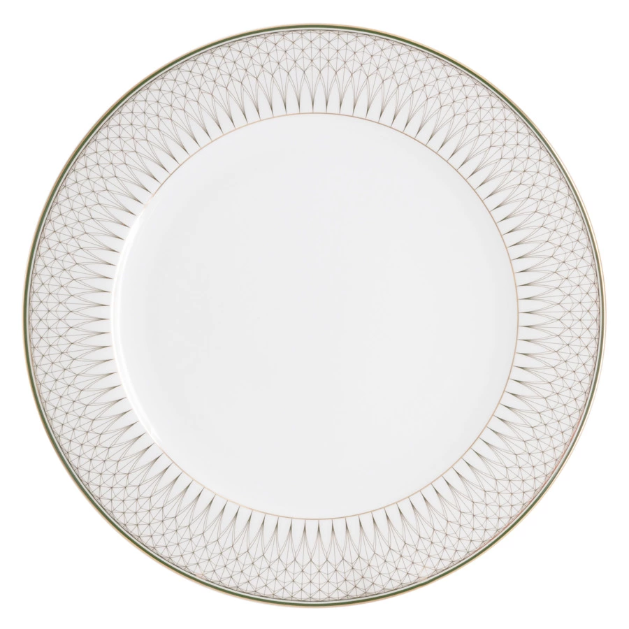 Сервиз чайный Anna Lafarg Emily Изумруд на 12 персон 40 предметов, фарфор костяной, белый