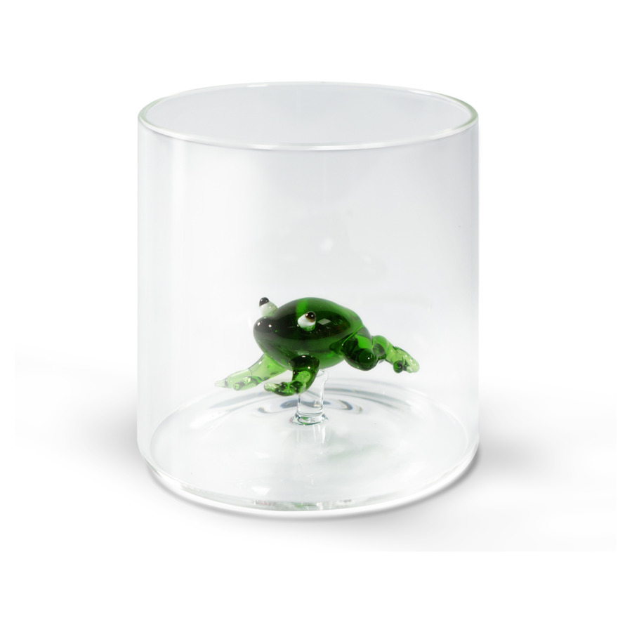 Стакан для воды WD Lifestyle Monterey Лягушка 250 мл, стекло, зеленый, п/к