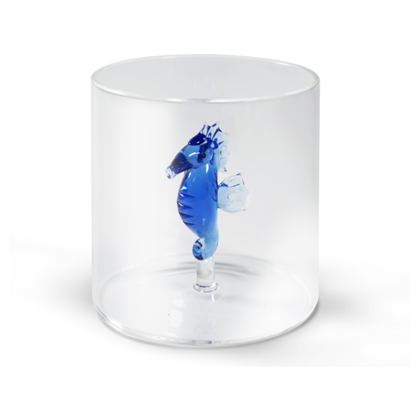 Стакан для воды WD Lifestyle Monterey Морской конек 250 мл, стекло, синий, п/к