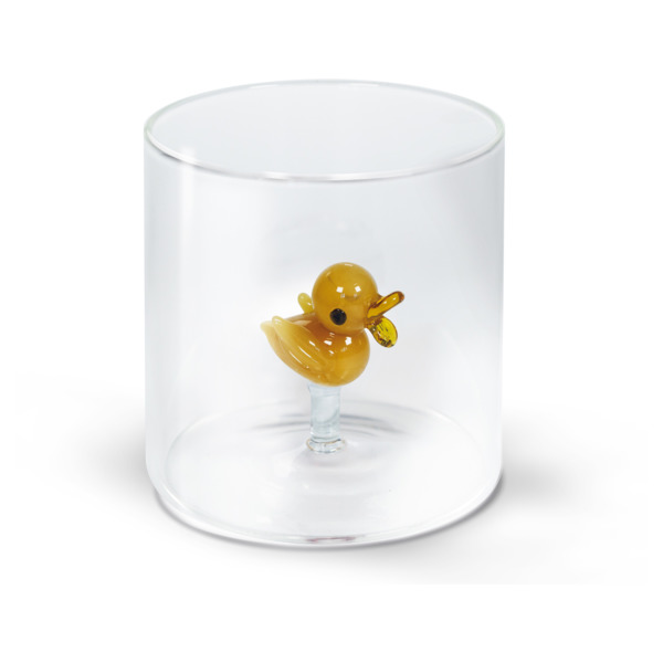 Стакан для воды WD Lifestyle Monterey Утенок 250 мл, стекло, желтый, п/к