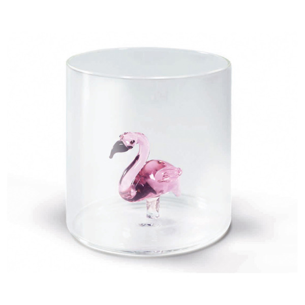 Стакан для воды WD Lifestyle Monterey Фламинго 250 мл, стекло, розовый, п/к