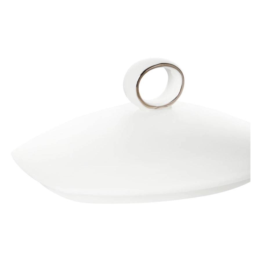 Сахарница с крышкой Narumi Шагрин 300 мл, фарфор костяной