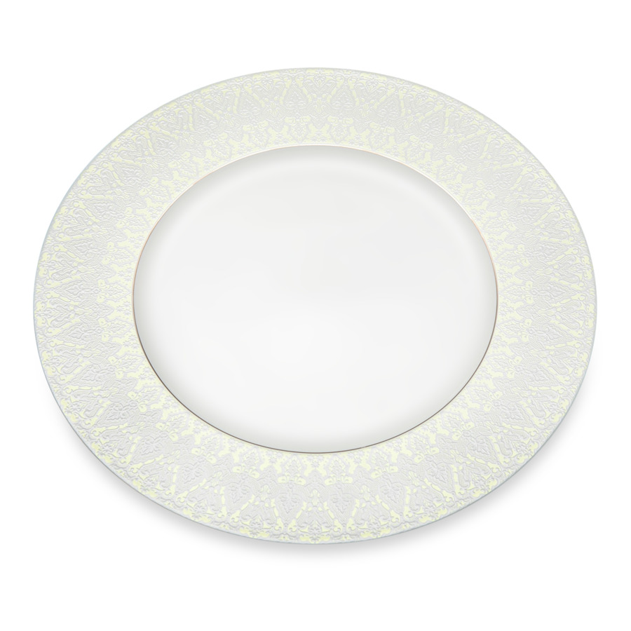 Тарелка обеденная Narumi Аврора жемчуг 27 см, фарфор костяной
