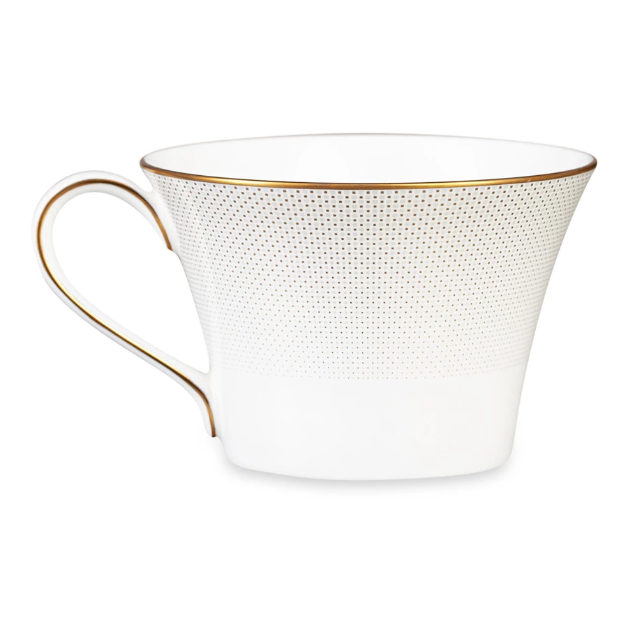 Чашка чайная с блюдцем Narumi Золотая паутина 270 мл, фарфор костяной