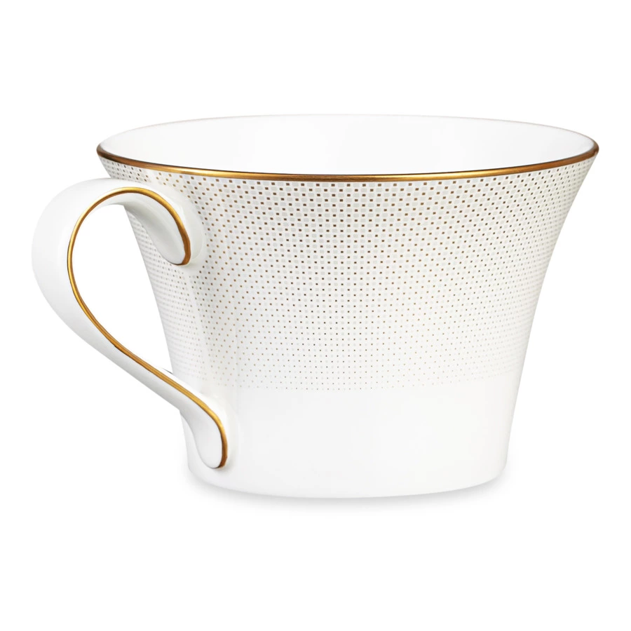 Чашка чайная с блюдцем Narumi Золотая паутина 270 мл, фарфор костяной