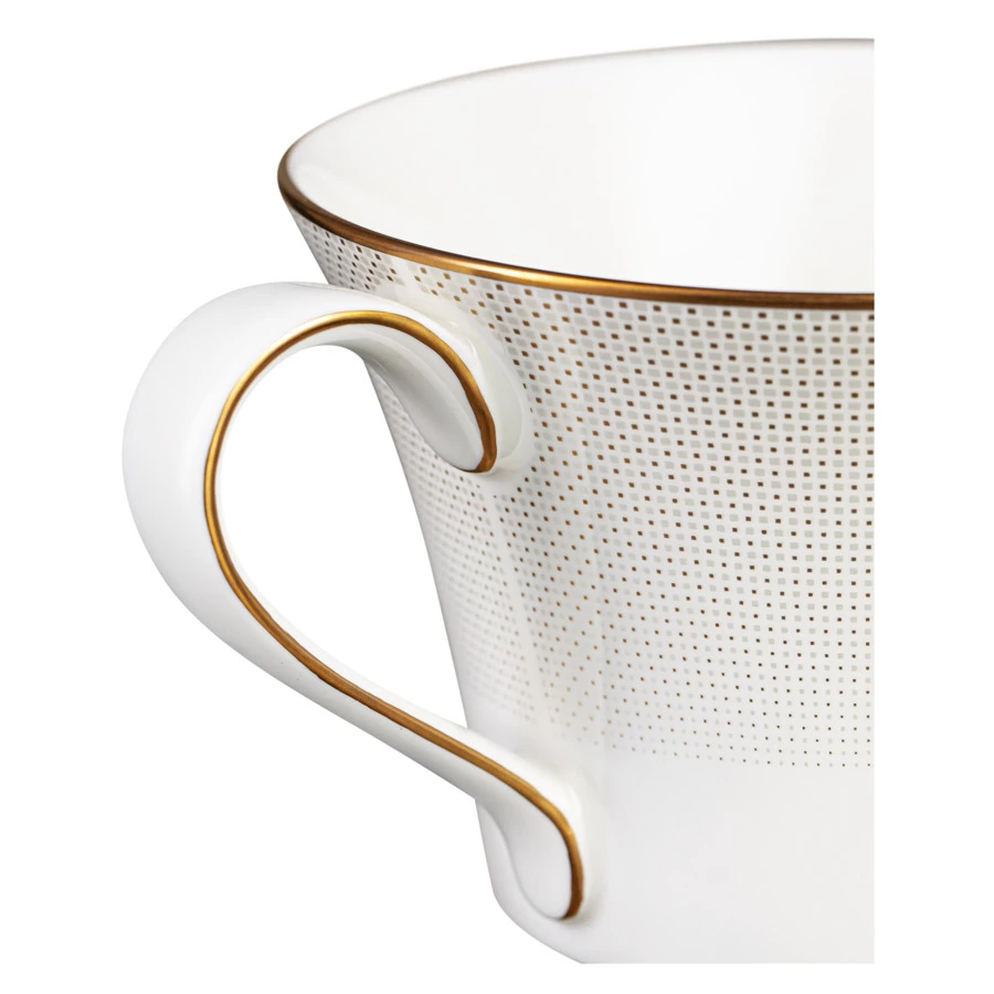 Чашка чайная с блюдцем Narumi Золотая паутина 270 мл, фарфор костяной