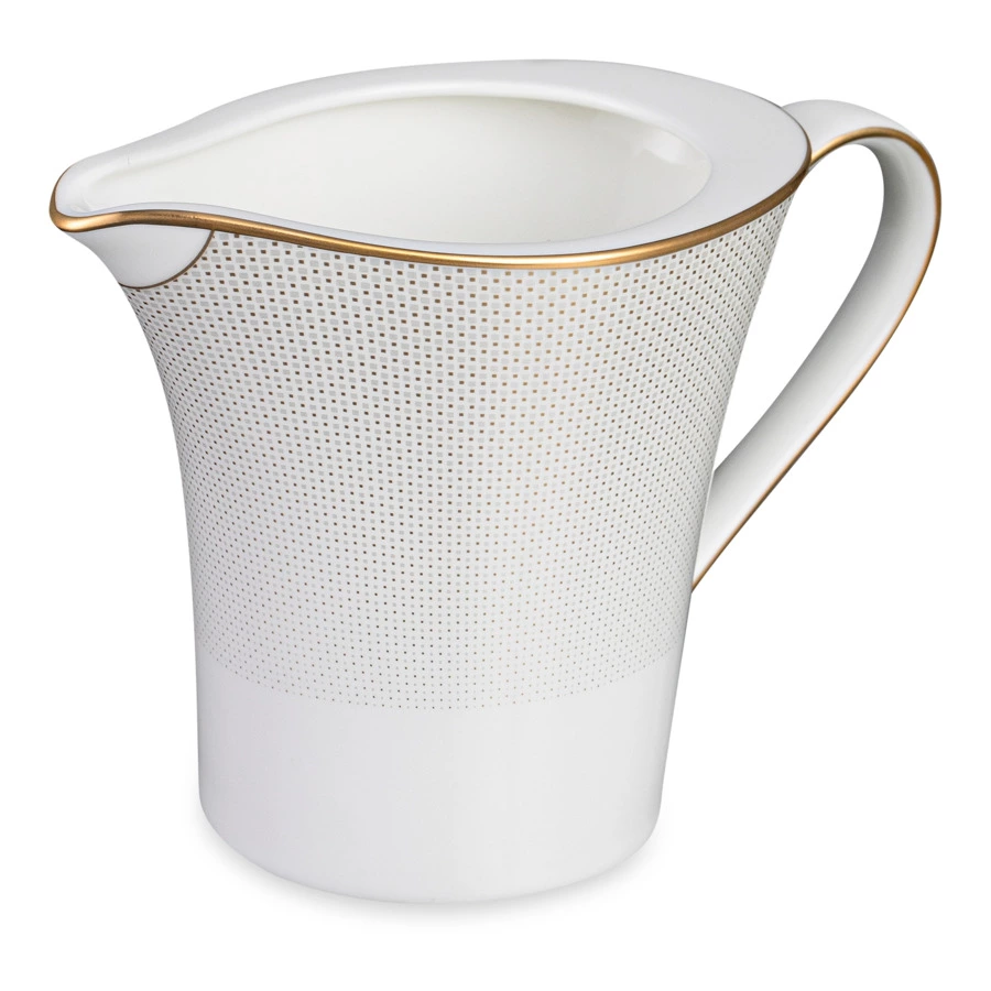 Молочник Narumi Золотая паутина 290 мл, фарфор костяной