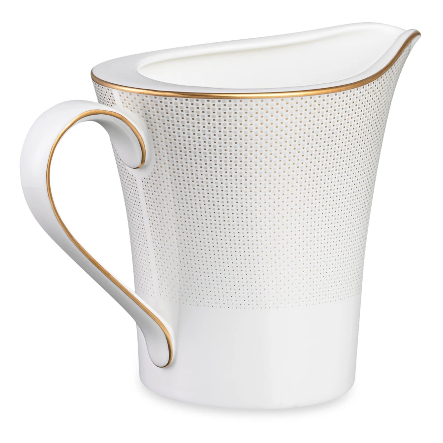 Молочник Narumi Золотая паутина 290 мл, фарфор костяной