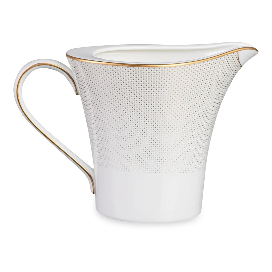 Молочник Narumi Золотая паутина 290 мл, фарфор костяной