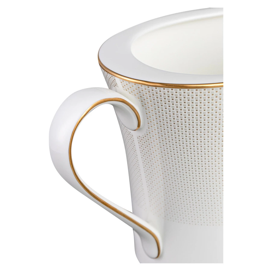 Молочник Narumi Золотая паутина 290 мл, фарфор костяной