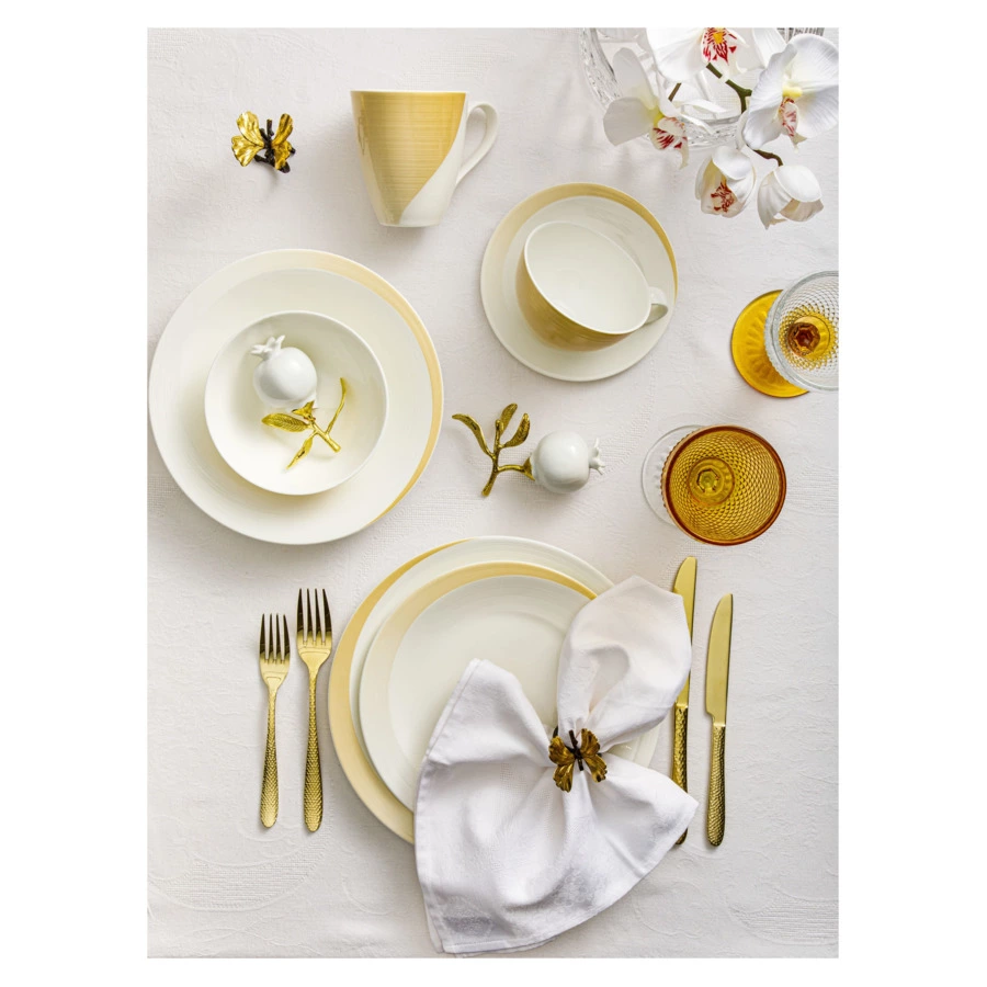 Салатник порционный  Narumi Золотой жемчуг 14 см, фарфор костяной