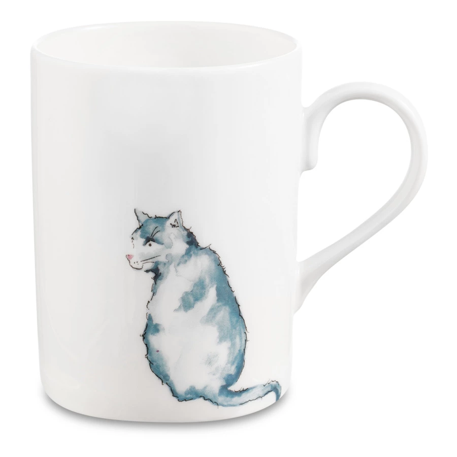 Кружка Roy Kirkham Кошки Голубой кот Люси 325 мл, фарфор костяной