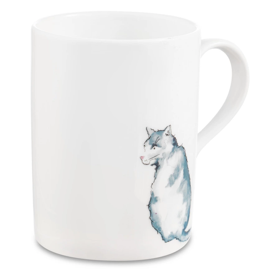 Кружка Roy Kirkham Кошки Голубой кот Люси 325 мл, фарфор костяной