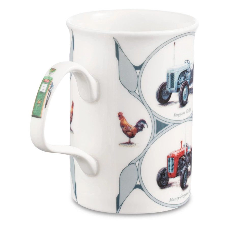 Кружка Roy Kirkham Ретро машины Грузовой транспорт Ланкастер 320 мл, фарфор костяной