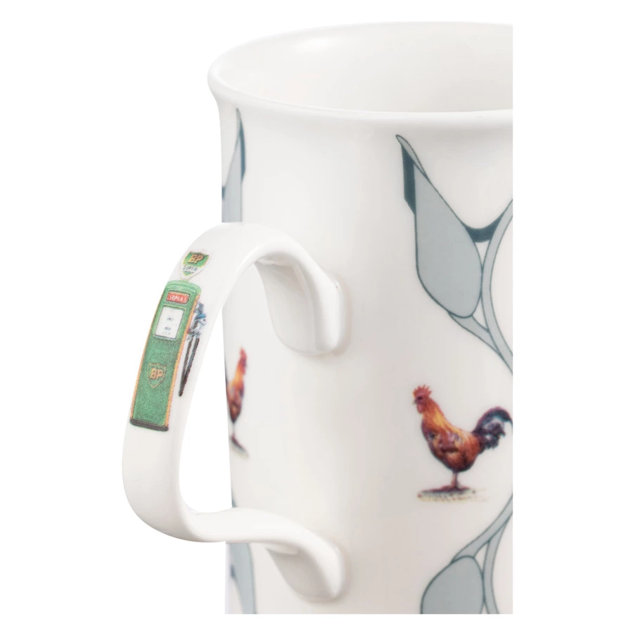 Кружка Roy Kirkham Ретро машины Грузовой транспорт Ланкастер 320 мл, фарфор костяной