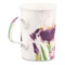 Кружка Roy Kirkham Ирис фиолетовый снизу Ланкастер 320 мл, фарфор костяной