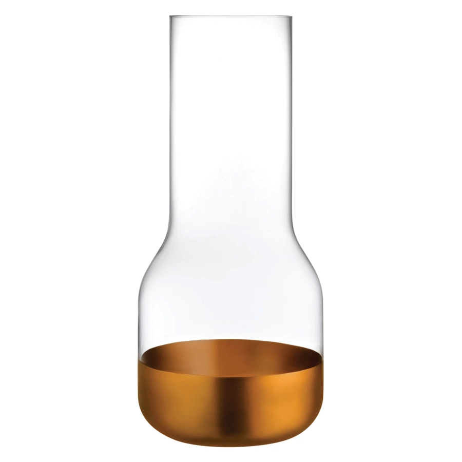 Ваза Nude Glass Контур 40 см, с медным дном, стекло хрустальное