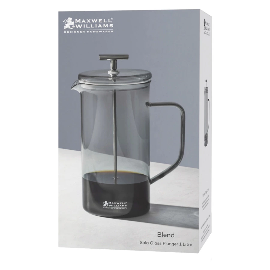 Френч-пресс Maxwell & Williams Blend Sala 1 л, Сталь нержавеющая, серый, п/к