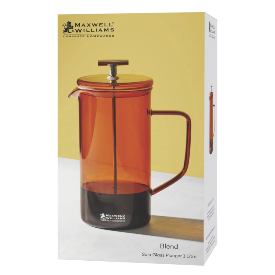 Френч-пресс Maxwell & Williams Blend Sala 1 л, Сталь нержавеющая, янтарный, п/к