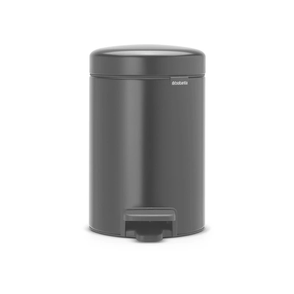Ведро для мусора с педалью Brabantia NewIcon 3 л, черное, матовое