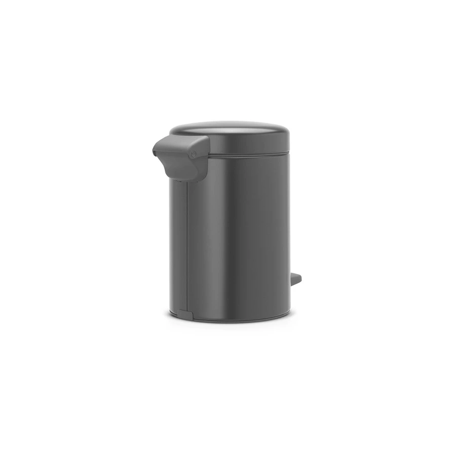 Ведро для мусора с педалью Brabantia NewIcon 3 л, черное, матовое