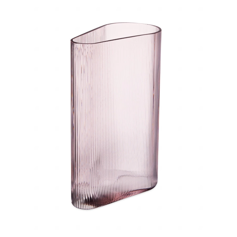 Ваза Nude Glass Туман 29 см, стекло хрустальное, розовая