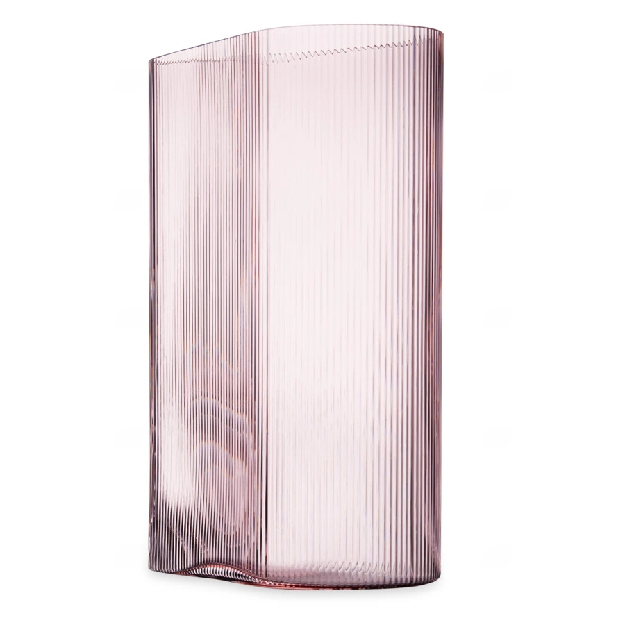 Ваза Nude Glass Туман 29 см, стекло хрустальное, розовая