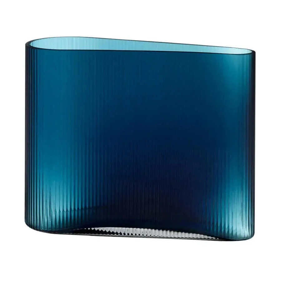 Ваза Nude Glass Туман 21 см, стекло хрустальное, зеленая