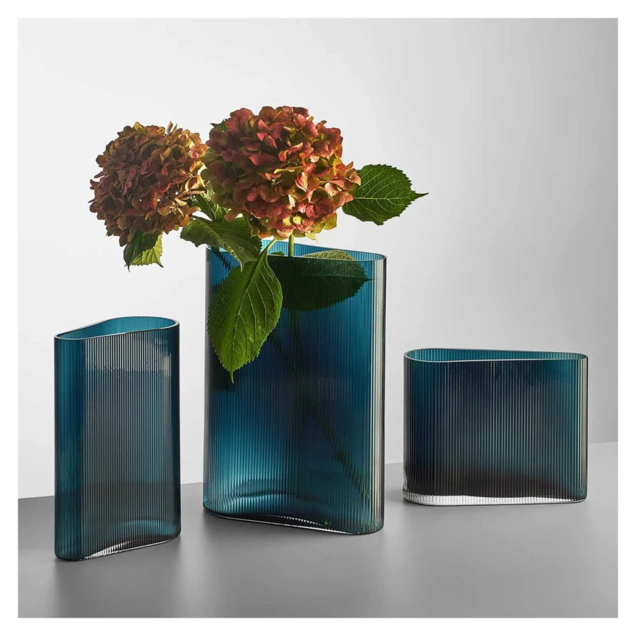 Ваза Nude Glass Туман 21 см, стекло хрустальное, зеленая