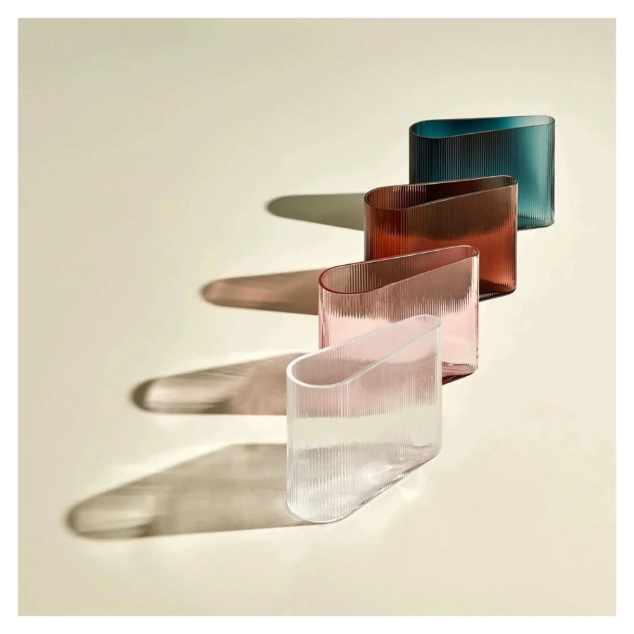 Ваза Nude Glass Туман 21 см, стекло хрустальное, зеленая