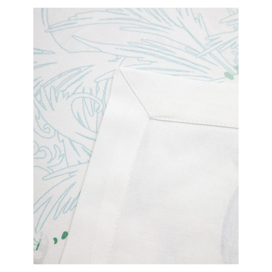 Скатерть прямоугольная Mix&Match Home Счастливая звезда 168х450 см, хлопок, белая с принтом