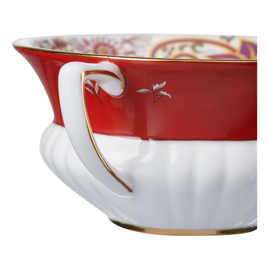 Чашка чайная с блюдцем Wedgwood Вандерласт Багровый Восток 180 мл, фарфор